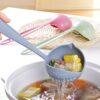 2pcs Long Handle Soup Spoon With Filter Strainer; Multi-Functional 2 In 1 Cooking Colander; Kitchen Tool For Easy Soup Preparation And Straining; Suitable For Various Usage Scenarios; Cookware - Image 22