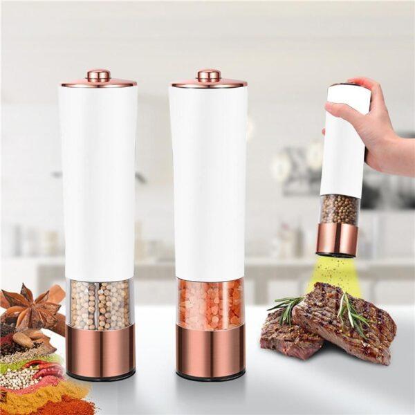 1PCS Electric Grinder Built In Light Adjustable Grind Size Stainless Steel Mill For Salt Pepper Spices Kitchen Tools - Image 12