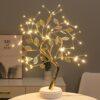 Tabletop Bonsai Tree Branch Light; 72LED Wire String Lights With Touch Switch; USB Operated Artificial Tree Lamp For Bedroom; Desktop; Christmas Party - Image 4