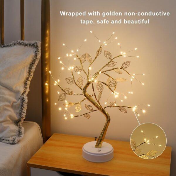Tabletop Bonsai Tree Branch Light; 72LED Wire String Lights With Touch Switch; USB Operated Artificial Tree Lamp For Bedroom; Desktop; Christmas Party - Image 6