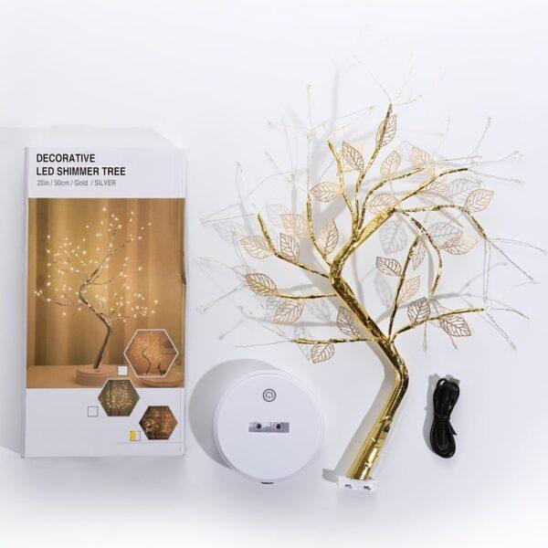 Tabletop Bonsai Tree Branch Light; 72LED Wire String Lights With Touch Switch; USB Operated Artificial Tree Lamp For Bedroom; Desktop; Christmas Party - Image 9