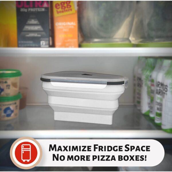 Silicone Folding Pizza Box Reusable Triangular Pizza Packing Box Takeaway Box - Image 5