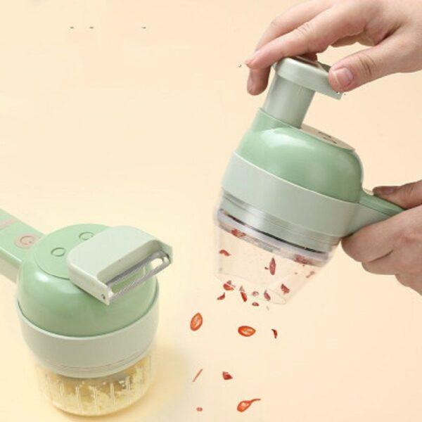 Multifunctional Electric Vegetable Slicer Kitchen Fruit Salad Cutter Carrot Potato Chopper Cutting Machine Stainless Steel Blade - Image 5