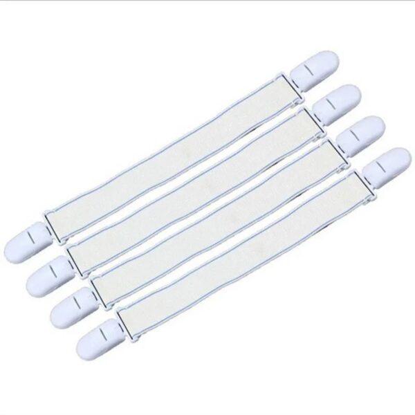 4 pieces of white bed sheet mattress cover blanket household clip clip retainer fastener non-slip - Image 3