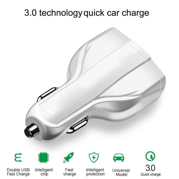3 Port Fast Charge 3.0 Car Charger - Image 11
