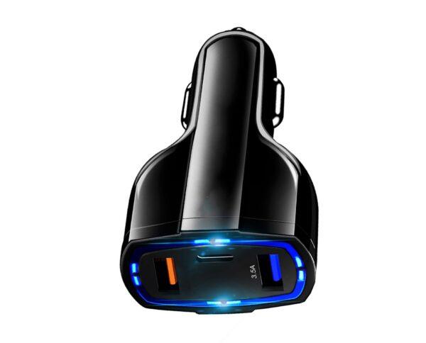 3 Port Fast Charge 3.0 Car Charger - Image 2