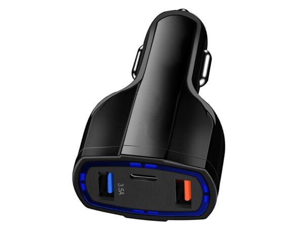 3 Port Fast Charge 3.0 Car Charger - Image 3