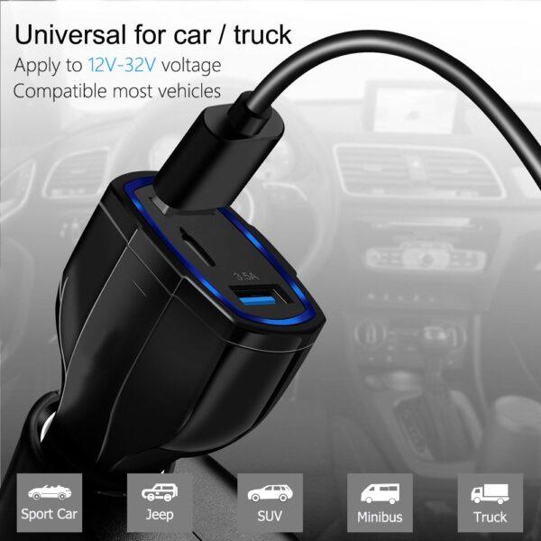 3 Port Fast Charge 3.0 Car Charger - Image 5