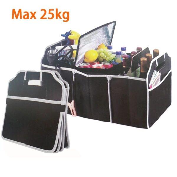 Car Trunk Cargo Storage Bag; Foldable Black Storage Box For Car And Trunk - Image 3