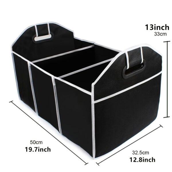 Car Trunk Cargo Storage Bag; Foldable Black Storage Box For Car And Trunk - Image 4