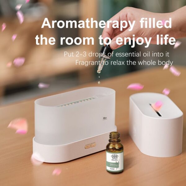 Aroma Diffuser Flame Light Mist Humidifier Aromatherapy Diffuser With Waterless Auto-Off Protection For Spa Home Yoga Office - Image 11