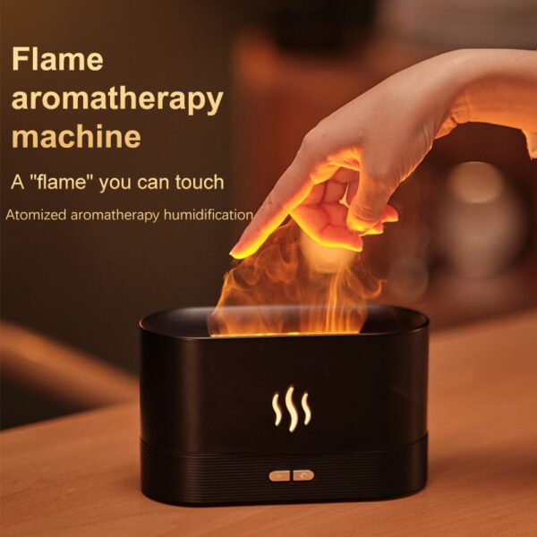 Aroma Diffuser Flame Light Mist Humidifier Aromatherapy Diffuser With Waterless Auto-Off Protection For Spa Home Yoga Office - Image 12