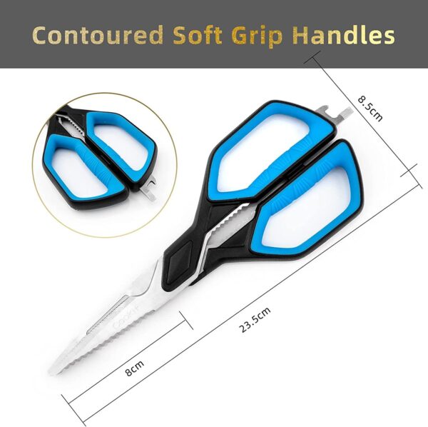 Kitchen Scissors;  Cookit Kitchen Shears Heavy Duty Stainless Steel Chef Shears Utility Come Apart Food Shears for Chicken Poultry Fish Meat Vegetables - Image 6