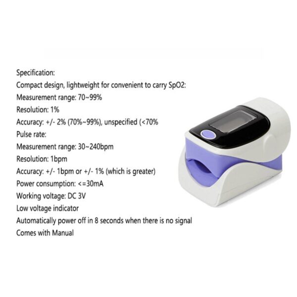 Fingertip Pulse Oximeter And Blood Oxygen Saturation Monitor With LED Display - Image 11