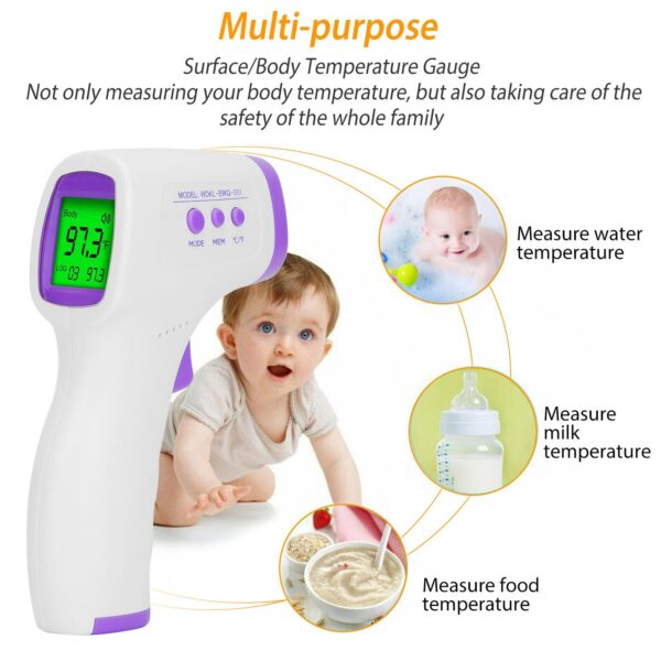 Digital Infrared Thermometer Non-contact Forehead Body Thermometer Surface Room Instant Accurate Reading - Image 6