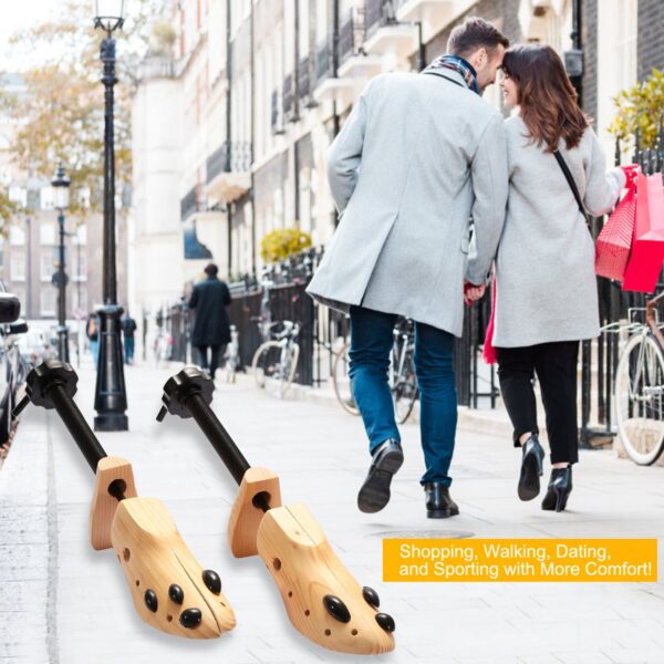 2Pcs Shoe Stretcher 2-Way Shoe Widener Expander Shoe Tree Adjustable Length Width - Image 6
