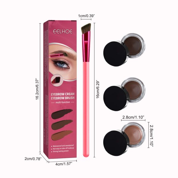 EELHOE Multi-functional Eyebrow Brush Set For Filling, Shaping, And Coloring Smooth Eyebrows Makeup Kit - Image 4
