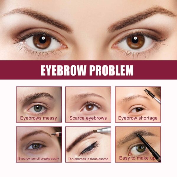 EELHOE Multi-functional Eyebrow Brush Set For Filling, Shaping, And Coloring Smooth Eyebrows Makeup Kit - Image 3