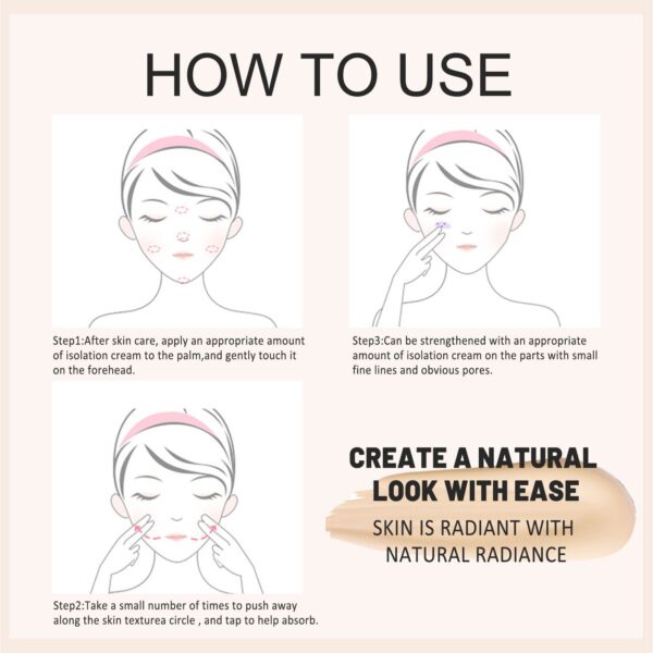 EELHOE Pre-Makeup Primer, A Moisturizing, Concealing, Skin-brightening, And Smooth Pre-makeup Foundation - Image 2