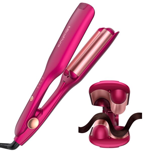 Hair Waver Iron Wand Hair Crimper Hair Waver Barrel Curling Iron 1 Inch PTC Heater Auto Shut-Off Adjustable Easy Shap Long Lasting Heat Dual Voltage - Image 6