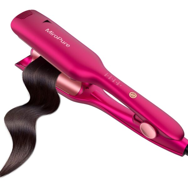 Hair Waver Iron Wand Hair Crimper Hair Waver Barrel Curling Iron 1 Inch PTC Heater Auto Shut-Off Adjustable Easy Shap Long Lasting Heat Dual Voltage - Image 7