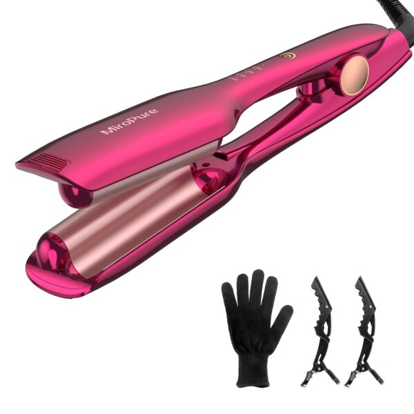 Hair Waver Iron Wand Hair Crimper Hair Waver Barrel Curling Iron 1 Inch PTC Heater Auto Shut-Off Adjustable Easy Shap Long Lasting Heat Dual Voltage - Image 8