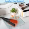 Heat Resistant Silicone Mat For Hot Hair Tools Portable Travel Silicone Mat and Cover For Flat Iron and Curling Iron Hair Straightener Hair Styling Tools 11.81x9.05in - Image 9