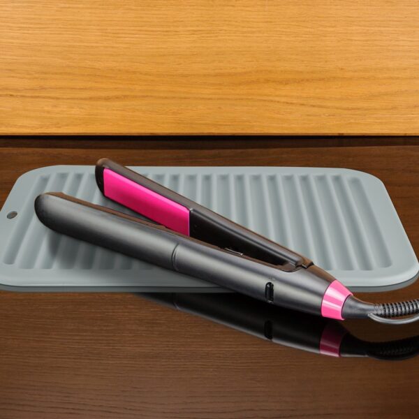 Heat Resistant Silicone Mat For Hot Hair Tools Portable Travel Silicone Mat and Cover For Flat Iron and Curling Iron Hair Straightener Hair Styling Tools 11.81x9.05in - Image 15