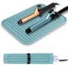 Heat Resistant Silicone Mat For Hot Hair Tools Portable Travel Silicone Mat and Cover For Flat Iron and Curling Iron Hair Straightener Hair Styling Tools 11.81x9.05in - Image 4