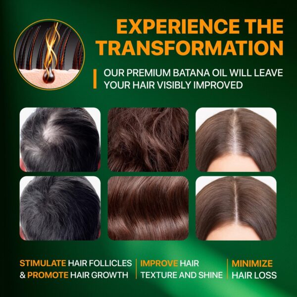 100% Raw Batana Oil for Hair Growth from Honduras Promotes Hair Density Reduces Split Ends for Women and Men 4.23oz - Image 7