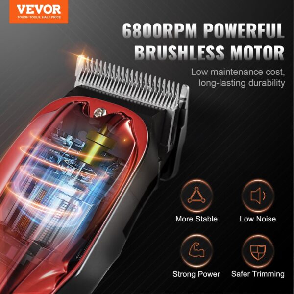 VEVOR Professional Hair Clipper Men's Barber Clipper 6800RPM with LCD Display - Image 2
