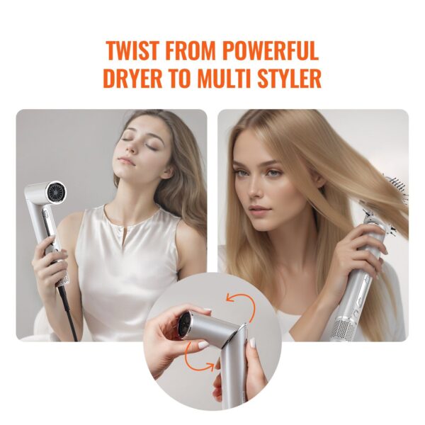 VEVOR Hair Dryer Brush 7-in-1 Professional Multi Styler for Drying Volumizing - Image 5