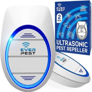 Ultrasonic Pest Control Repeller Plug in 2 Pack Insect Control Defender Cockroach Ants Mice Fly Rat Bedbug Spider Squirrel Roach Bed Bug Mouse Rodent Mosquito