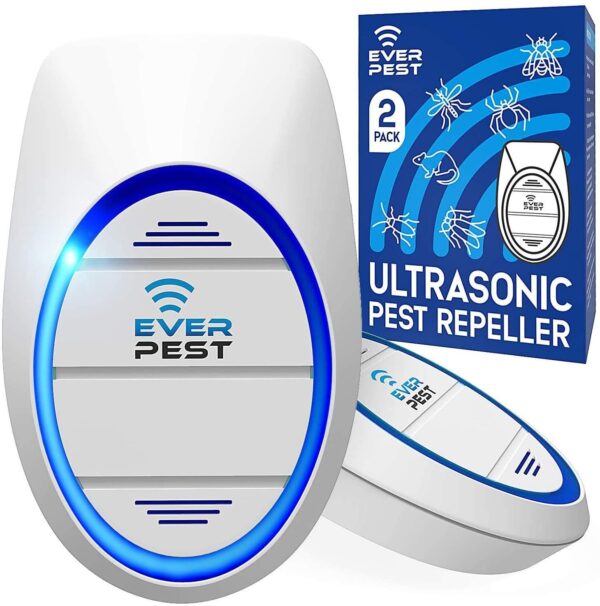 Ultrasonic Pest Control Repeller Plug in 2 Pack Insect Control Defender Cockroach Ants Mice Fly Rat Bedbug Spider Squirrel Roach Bed Bug Mouse Rodent Mosquito