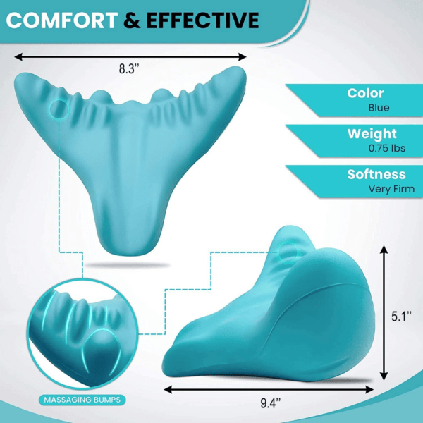 Neck and Shoulder Relaxer, Cervical Traction Device Acupressure Neck Shoulder Back Support Massage Pillow, Neck Stretcher Massager, Posture Corrector for Pain Relief, Cervical Spine Alignment - Image 9