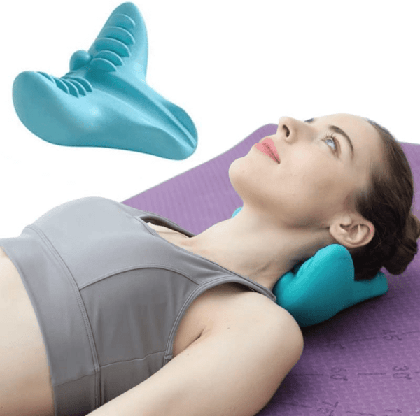 Neck and Shoulder Relaxer, Cervical Traction Device Acupressure Neck Shoulder Back Support Massage Pillow, Neck Stretcher Massager, Posture Corrector for Pain Relief, Cervical Spine Alignment - Image 8